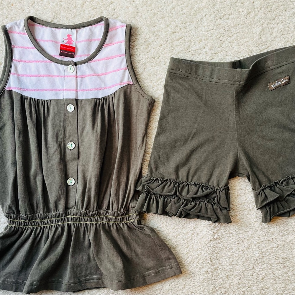 Matilda Jane serendipity Peplum Tank & shorties set